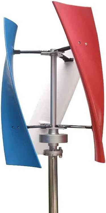 Wind Turbine Generator Kit, Energy Windmill 400w 600w 800w Vertical Axis Permanent Maglev Wind Turbine Generator 12v 24v 48v with MPPT Controller for Hybrid Solar Wind System(White,48V)