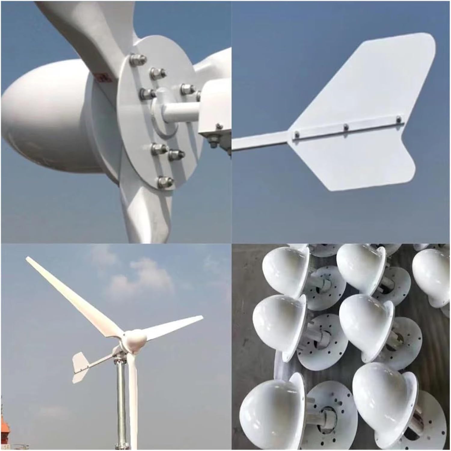 Wind Turbine Generator Kit, 1000W Horizontal Wind Turbine Generator Free Energy Homeuse Windmill(48V)