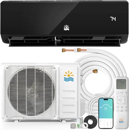 Mini Split Ac/Heating System - 18000 BTU Mini Split Air Conditioner with Heat Pump Wifi Enabled Inverter, 21 SEER2 230V Energy Efficient Precharged Split Ac Unit Up to 1250 Sq.Ft