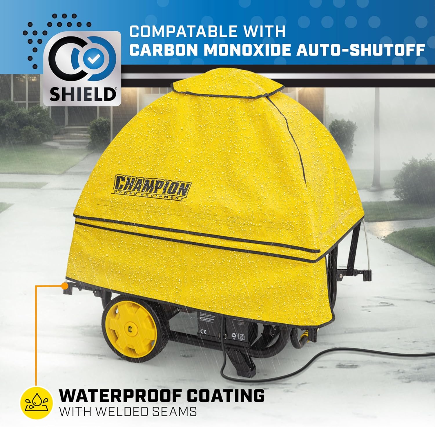 Champion Power Equipment 100376 Storm Shield Severe Weather Portable Generator Cover by GenTent for 4000 to 12,500-Starting Watt Generators