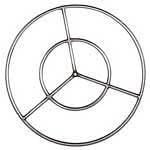 19” Diameter Stainless Steel Fire Ring - Convert Wood Flame Pit to Gas, Elegant Glass Display - 1/2