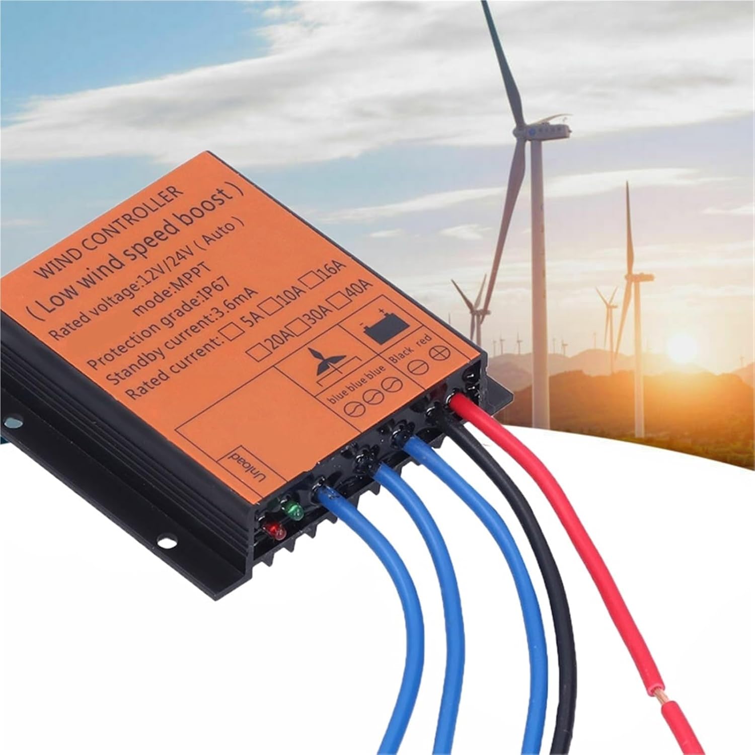 Wind Generator, Low Wind Boost Regulator for Small Windmill Controller for Wind Generator,for Home, Farm, RVs, Boats(800W)