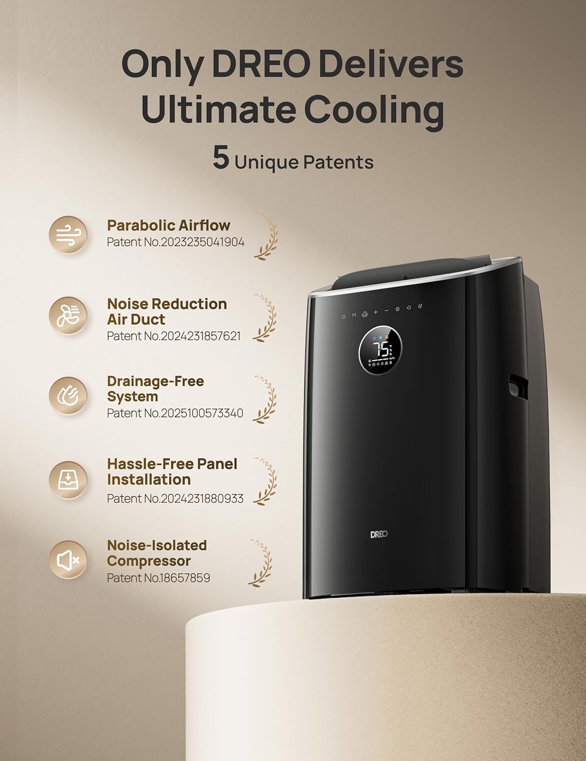 Dreo Portable Air Conditioners, 10,000 BTU Air Conditioner for Bedroom with Drainage-free Cooling, 45dB Quiet, APP/Voice/Remote, 24h Timer with Fan & Dehumidifier, Smart AC Unit for Room Indoors