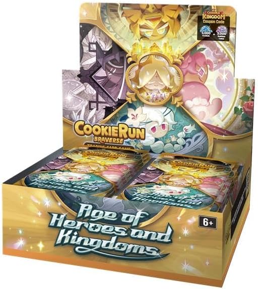 CookieRun TCG: Age of Heroes and Kingdoms Booster Display (Set 2) | Trading Card Game | 28 Booster Packs Per Box | 2 Players | Ages 6+
