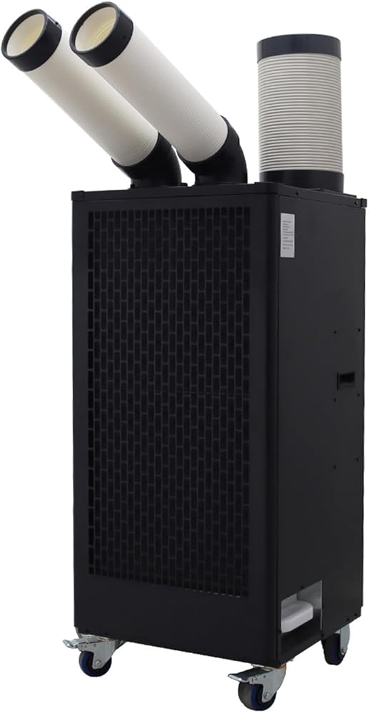 Industrial Portable Air Conditioner with Wheels 8L Large Tank Commercial Spot Cooler Adjustable Air Outlet Ideal for Hospitals Workshops Outdoor Events 220V 2.1KW