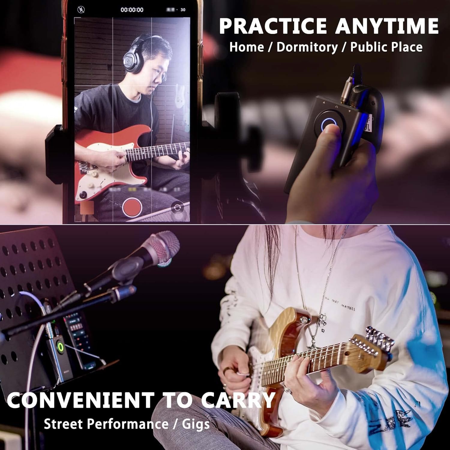 MOOER Prime P1 Multi-Effects Processor Headphone Amp, Bass Guitar Pedals with 126 Effects, Tuner, Amp, Metronome for Practice and Performance