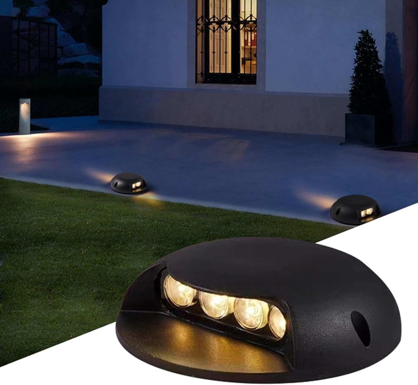 LED Underground Lights IP65 Waterproof, Low Voltage 24V Recessed Ground Lights for Garden Pathways, Decks, Driveways