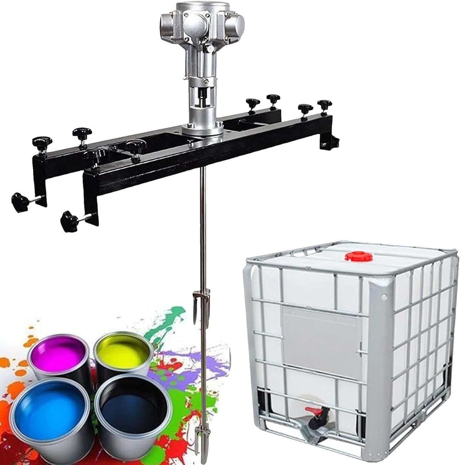 IBC Agitator,Electric Tank Mixer Machine, Commercial 1 Ton Paint Stirring Machine with Support Hanger, Paint Mixing Equipment, for Ink Dissolver Agitator