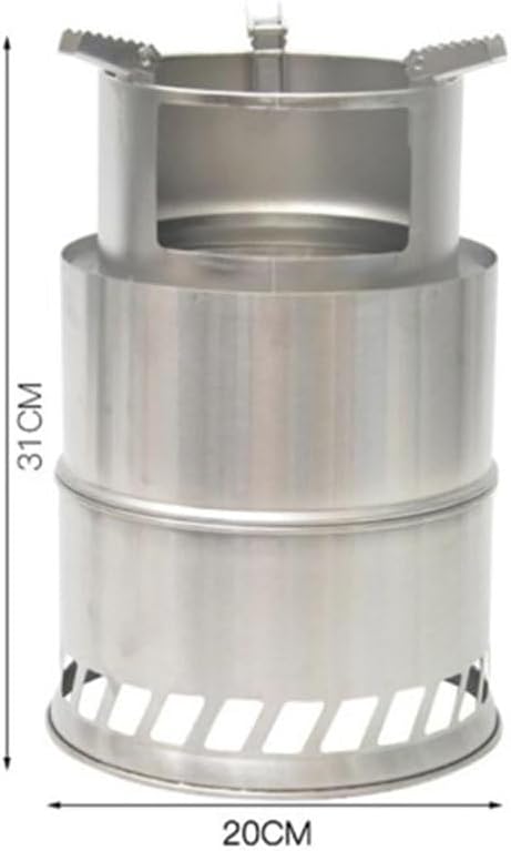 Outdoor Fireplaces Stainless Steel Camping Wood Stove Equipment Portable Fire Heater Outdoor Tourist Burner Charcoal Grill Stovepipe Fire Pits