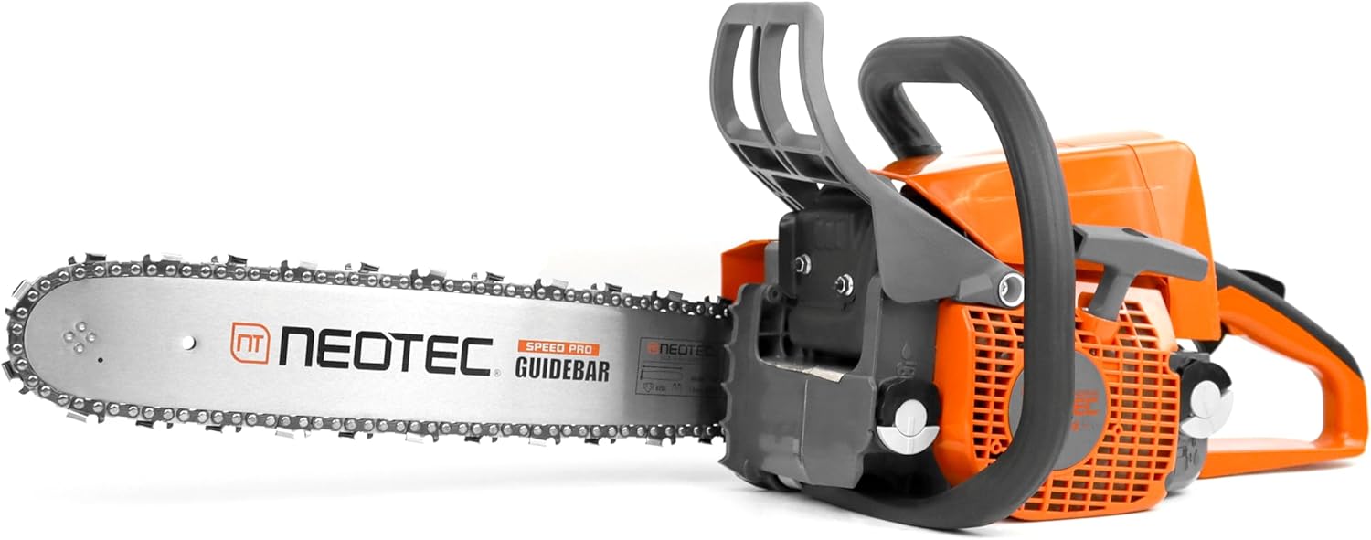 NEOTEC 45.4cc Gas Chainsaw NS846 Powerhead with 16 Inch Gasoline Powered Chain Saw 2-Stroke Gas Chainsaws Power 3.0 HP 2,24KW Durable Portable Chain Saw for Wood Cutting Tree Pruning NS846