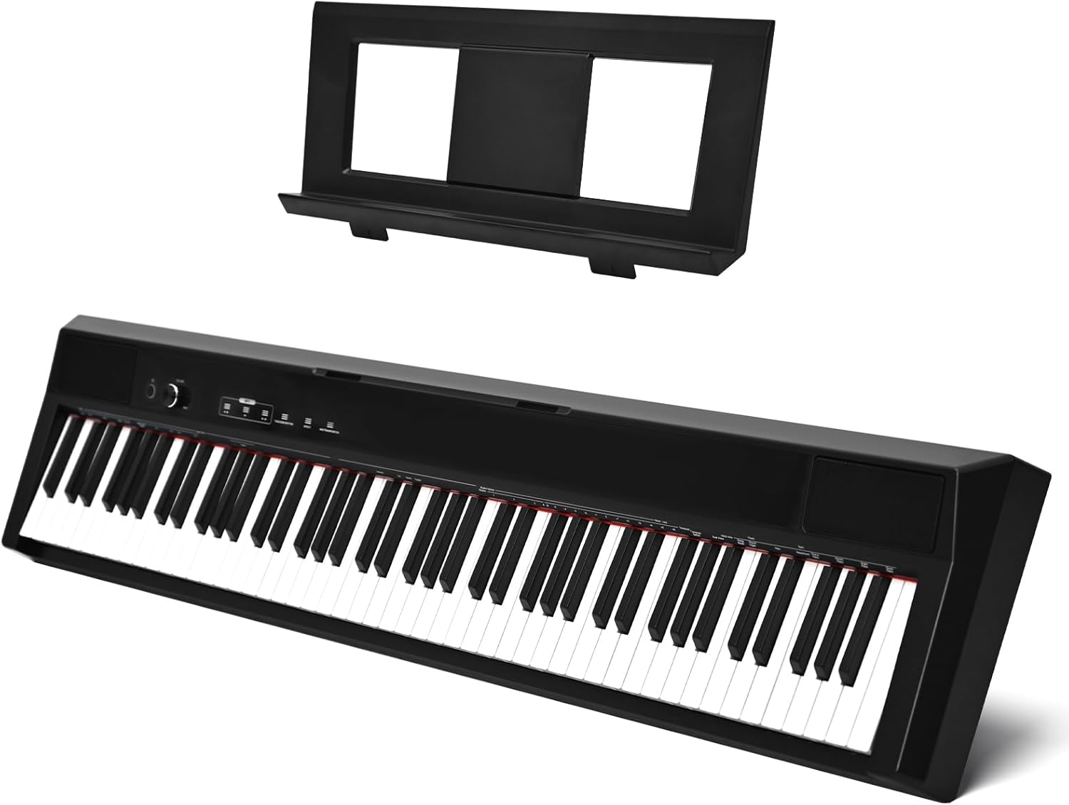 S-200 Beginner Keyboard Piano - 88 Key Full-Size Weighted Digital Piano, Portable Electric Piano with Sustain Pedal, Power Supply, Dual Headphone Jack, USB-MIDI, and MP3 Player,Black