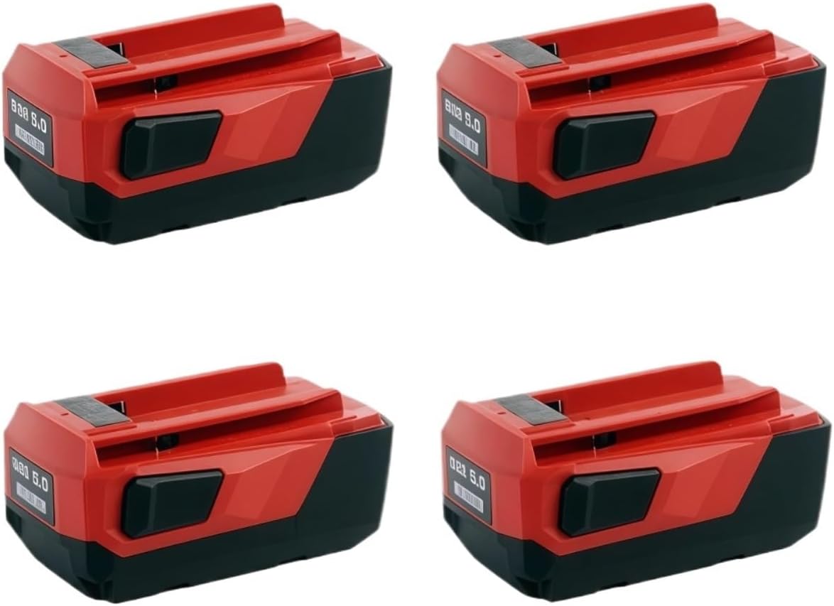 4-Pack 21.6V 5Ah Lithium Battery, Compatible with Hilti B22 18V/22V Cordless Power Tools, Replacement for Drills, Hammers, Saws