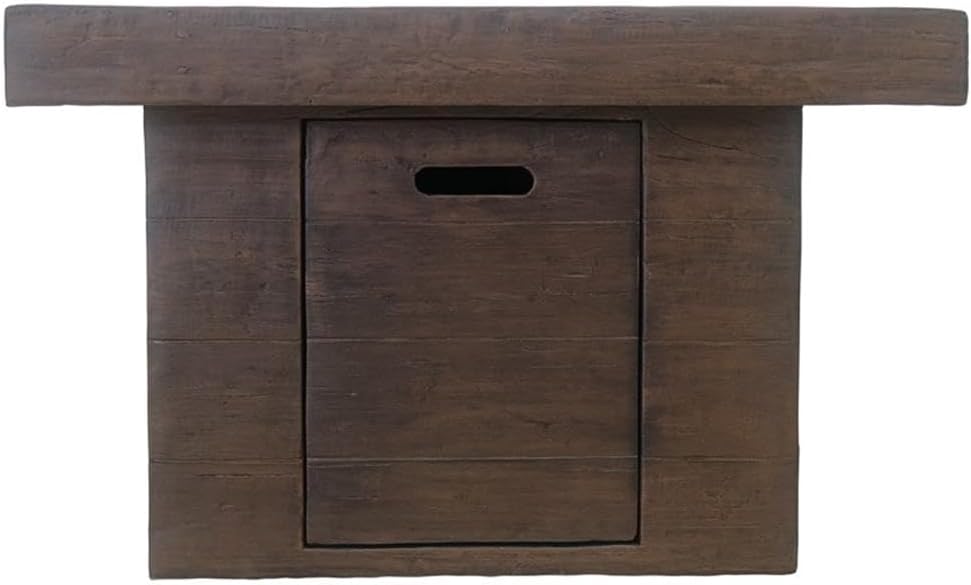 Smokeless Propane Gas Fire Pit - Fireplace for Outdoor - Brown