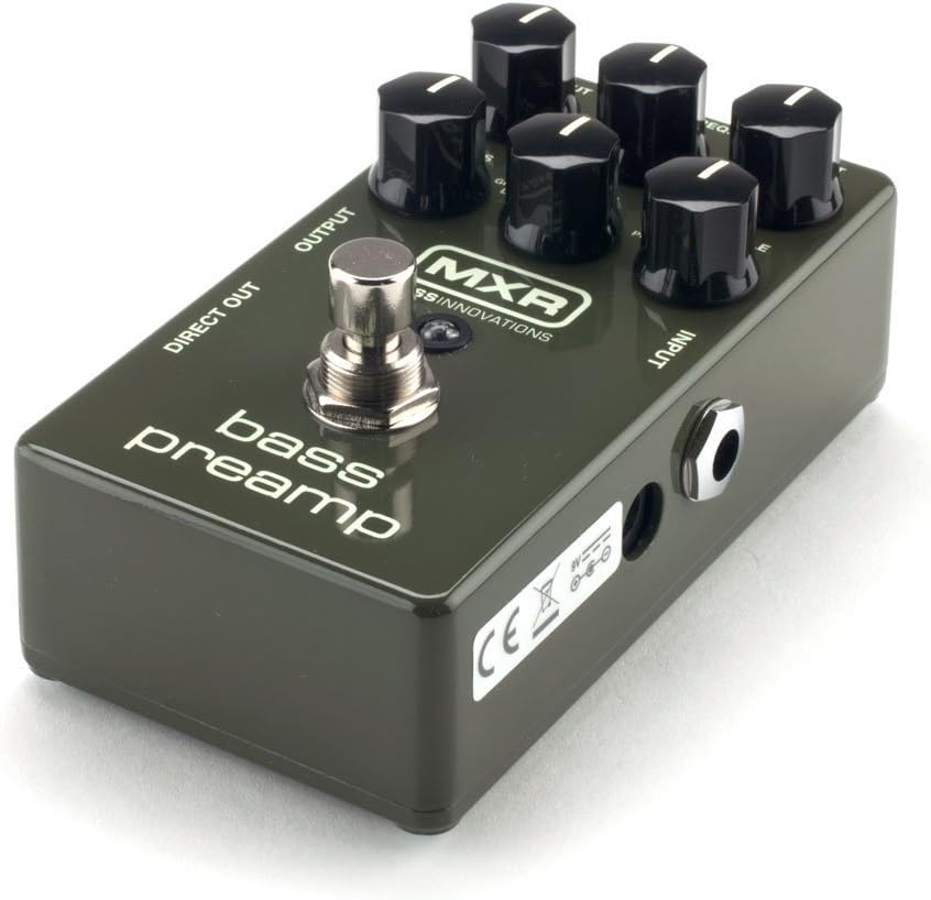 MXR M81 Bass Preamp Pedal Bundle with 9V Power Supply, 2 Patch Cables and 6 Dunlop Picks