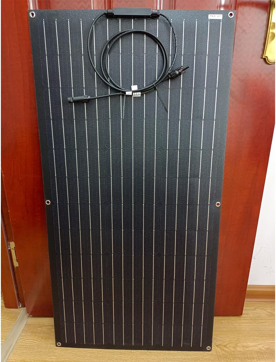 4pcs 100W ETFE Flexible Monocrystalline Solar Panel for RV Boat Cabin + 400W 12V Wind Turbine Generator + Hybrid Controller + Solar Extension Cable + Connector - 800W Solar Wind Power Kit