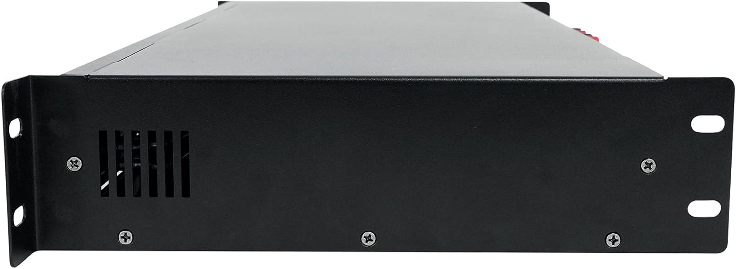 Rockville D12 5000W Peak/1400W RMS 2-Channel Class D Amplifier, LCD Display, Crossover Switch, Rack-Mountable, 4/8 Ohm Power Output, for DJs and Live Sound