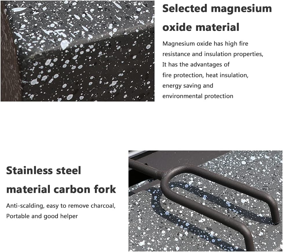 Brazier Grill, Outdoor Bowl Square Charcoal Heating Brazier Square Heating Tea Table Stove Courtyard Hotel Decoration