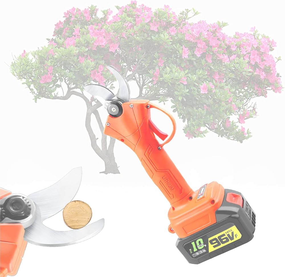 GeRRiT Electric Secateurs Cordless Pruning Shears with 25mm??.98 Inch??Cutting Diameter 1/2pcs Lithium Battery Rechargeable Less Effort Tree Branch Cutters Pruner for Gardening Bush Hedge