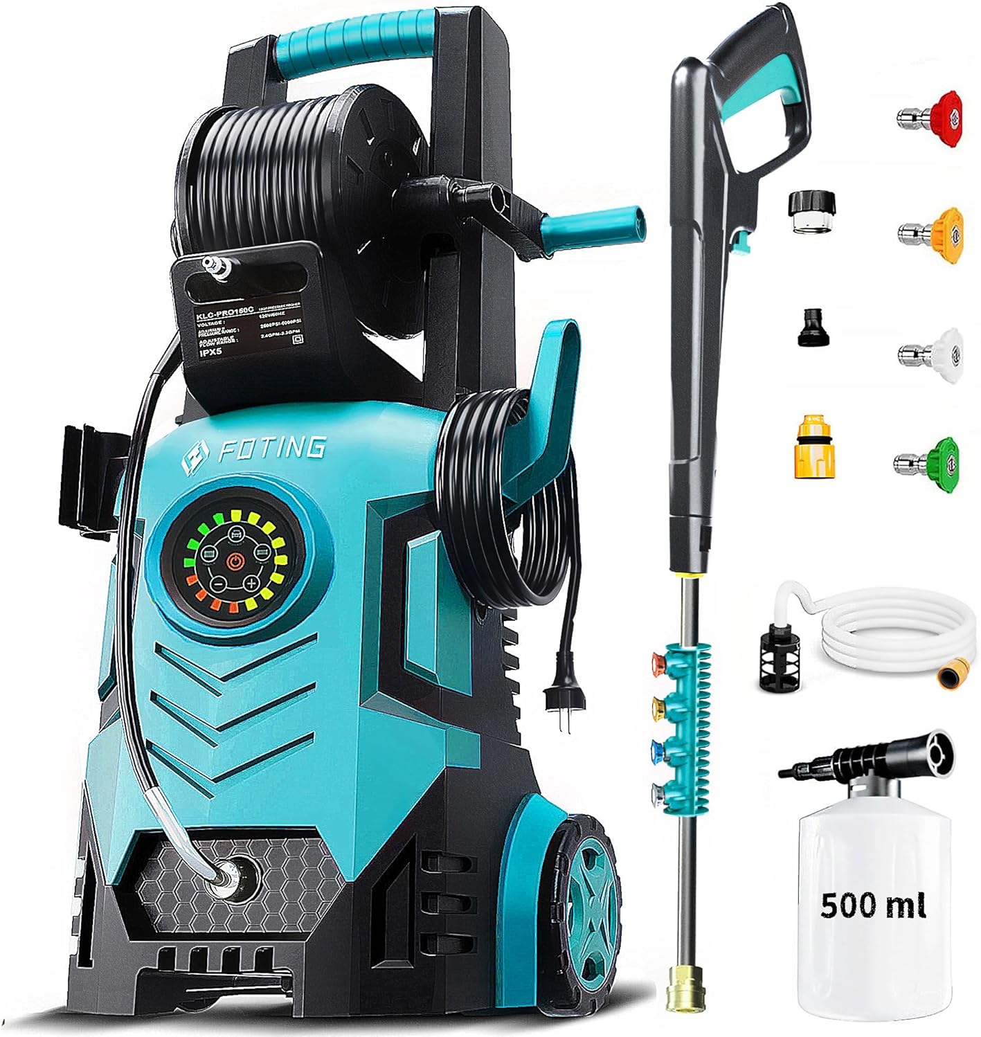 2025Upgraded Pressure Washer 5000PSI with Adj-8-Level Touch Screen, 34