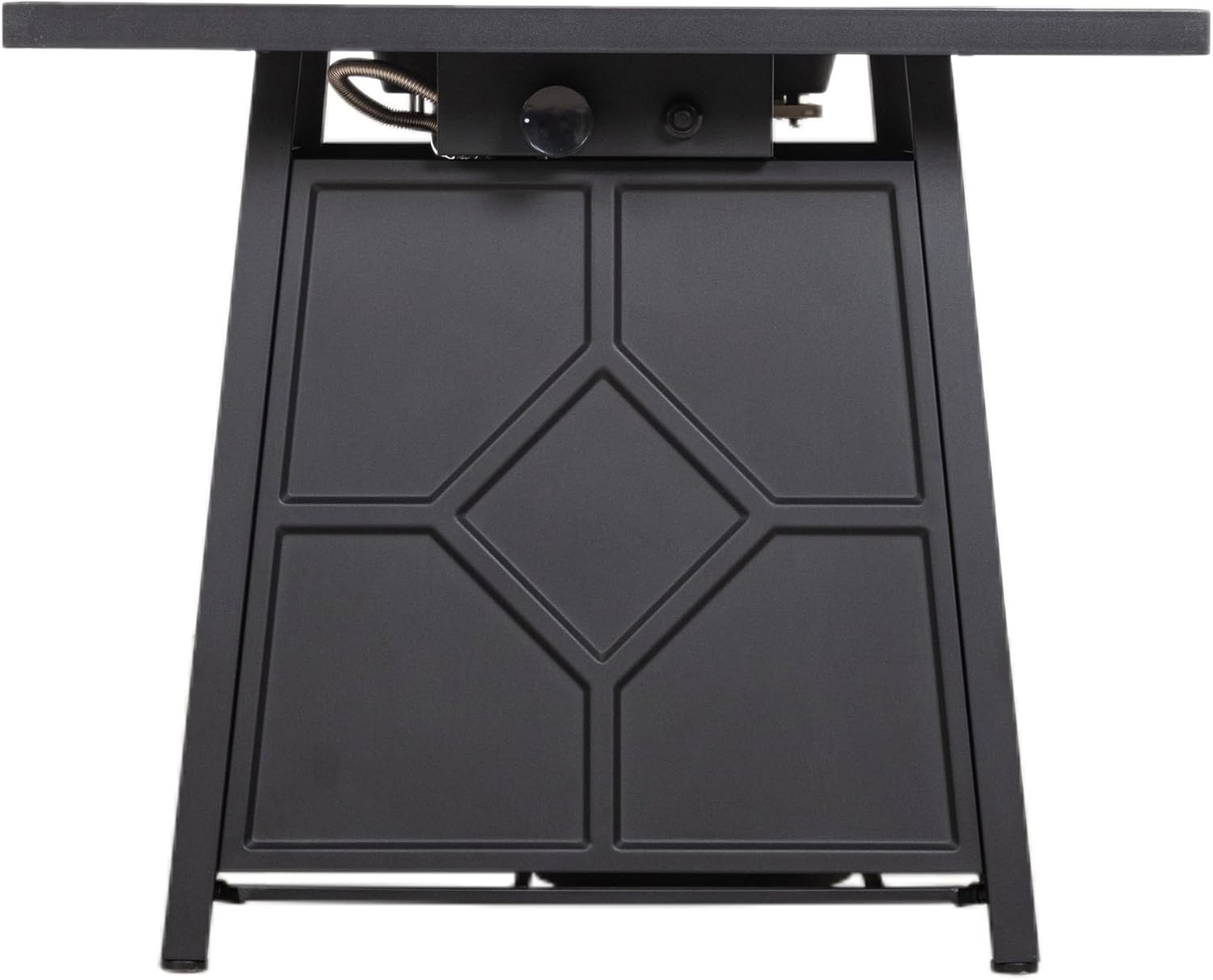 28 in Gas Fire Pits Table,40,000 BTU Steel Propane Gas Fire Pit Table with Steel lid,Weather Cover,Electronic Ignition System,Hideaway Tank Holder,CSA,2-in-1 Square Steel Gas Firepits,Outdoor Garden