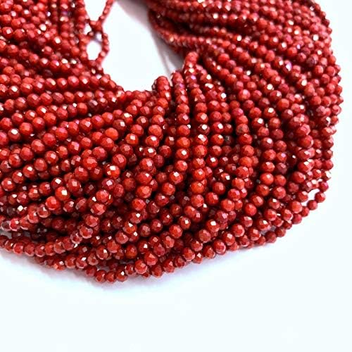 13 inch Natural Beads Strand of 7-9mm Faceted rondelle Moss Aquamarine Gemstone Beads for DIY Jewelry - Necklace, Bracelet, Earring, Ring.