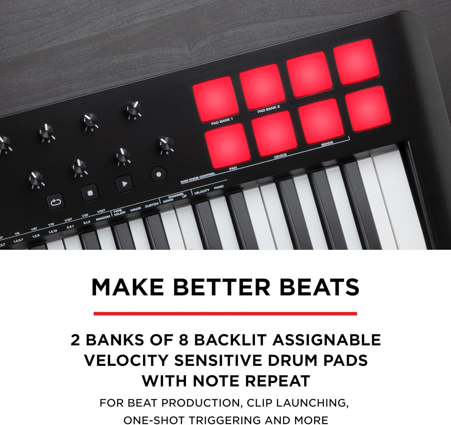 M-AUDIO Oxygen 49 (MKV) Key USB MIDI Keyboard Controller with Beat Pads, Smart Chord, Scale Modes, Arpeggiator and Native Instruments Sound Package (NKS Integration)