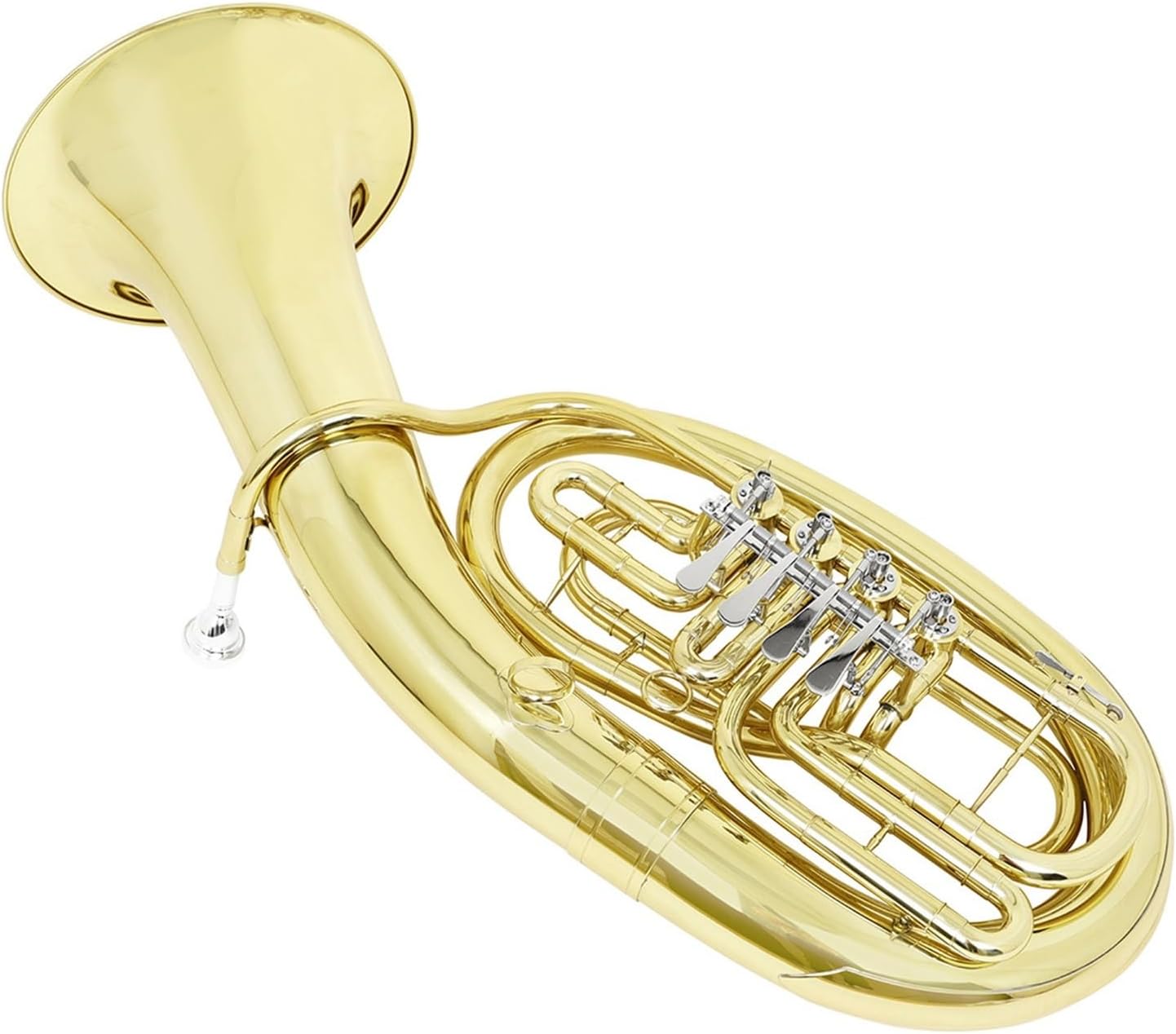 Four Key Flat Euphonium Gold Brass Material Professional Adult Performance Euphonium All-brass Instrument