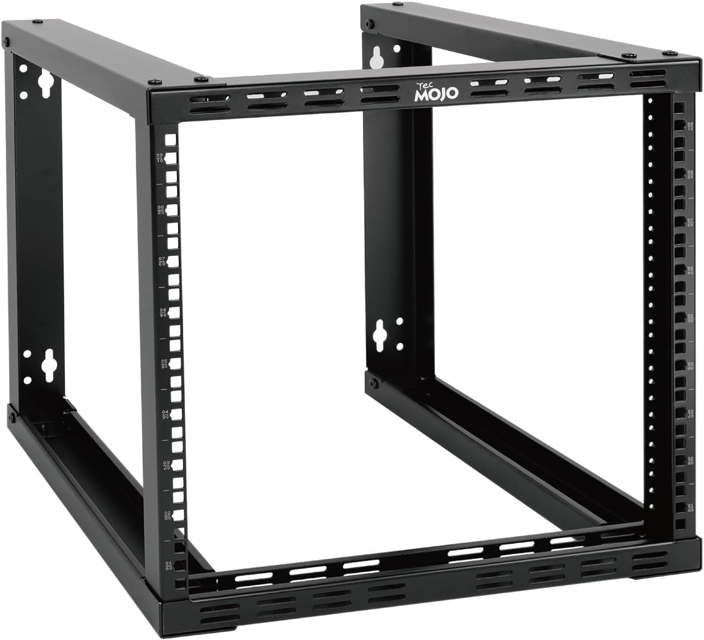 Tecmojo 9U Fixed Wall Mount Network Rack 15.8inch Depth Open Frame for Server Data/AV/IT/Communication/Computer Equipment/Patch Panel Heavy Duty