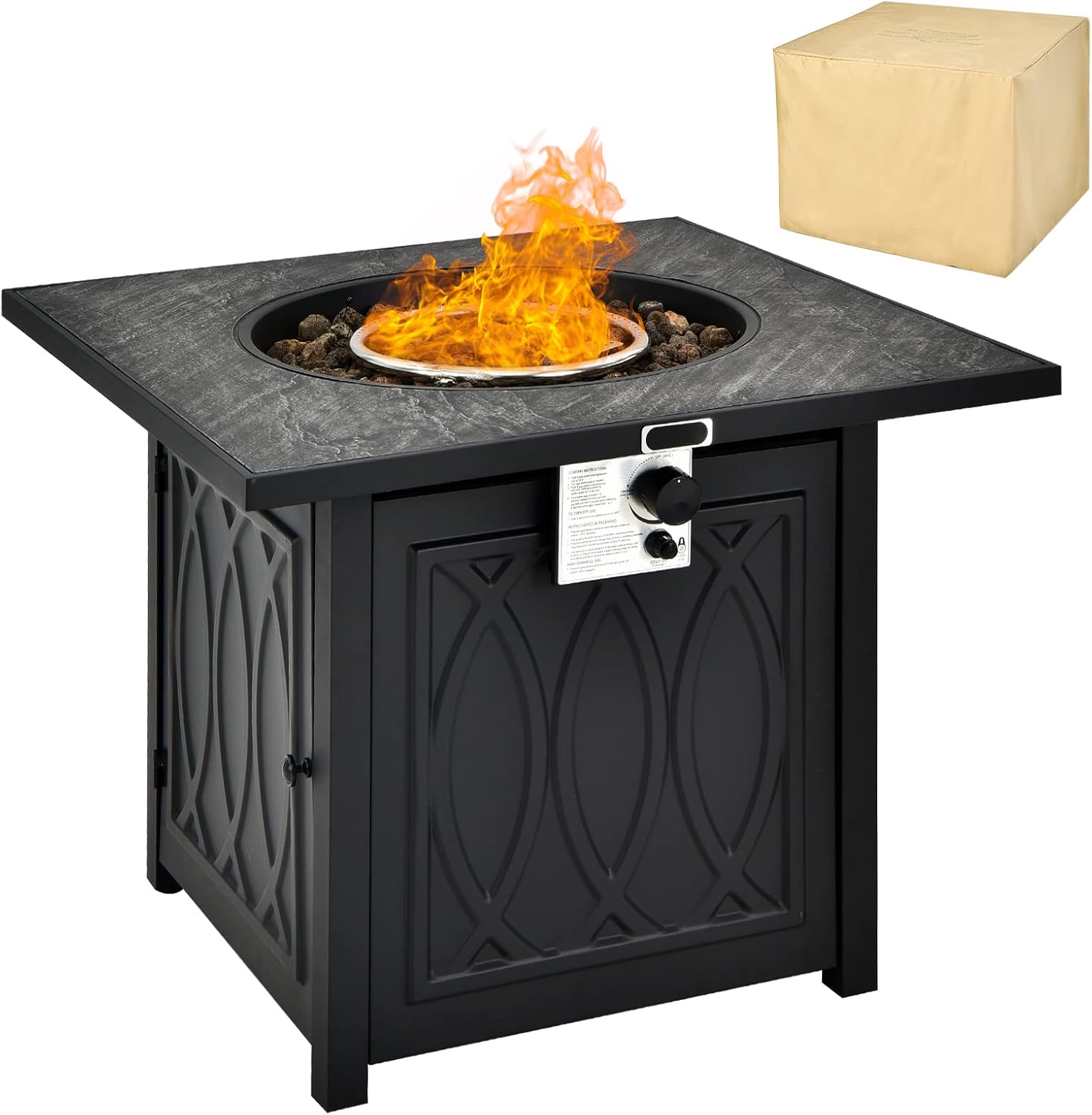 COSTWAY 50,000 BTU/14.65KW Fire Pit Table, 32
