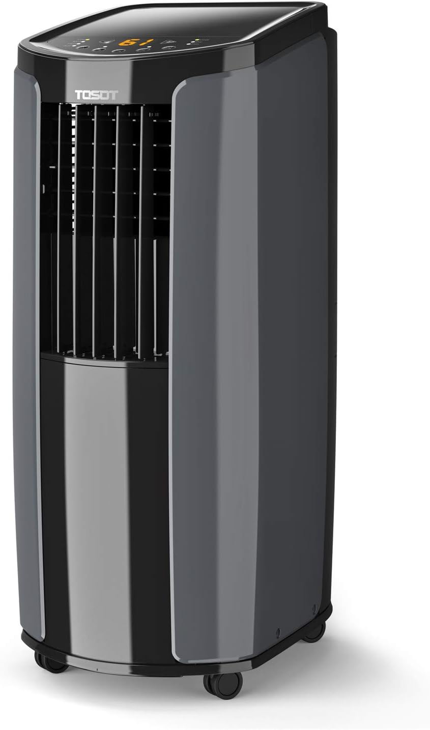 TOSOT 10,200BTU (6,200 BTU SACC) Portable Air Conditioner, Smart Wifi Control, AC Unit with Dehumidifier, Fan, Window Kit for Easy Installation, Cool Rooms Up to 400 Square Feet, Shiny Series
