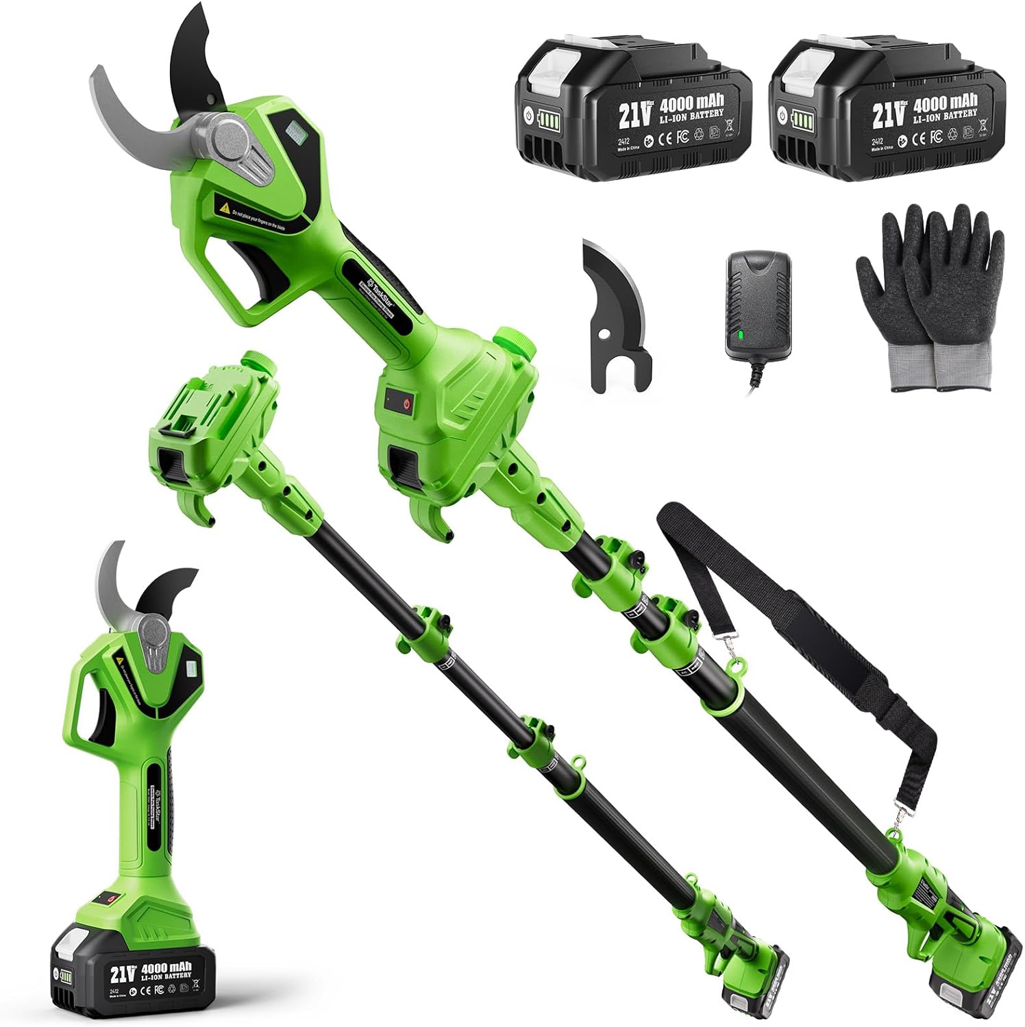 Electric Pruning Shears with Pole: 1.6