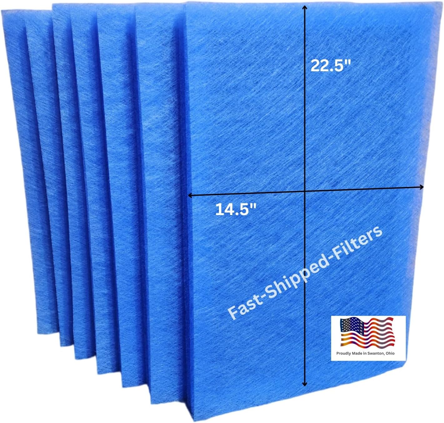 Fast-Shipped-Filters 7 Pack 16x25 Replacement Filter Pads Designed to Fit Dynamic Air Cleaner Refill Blue