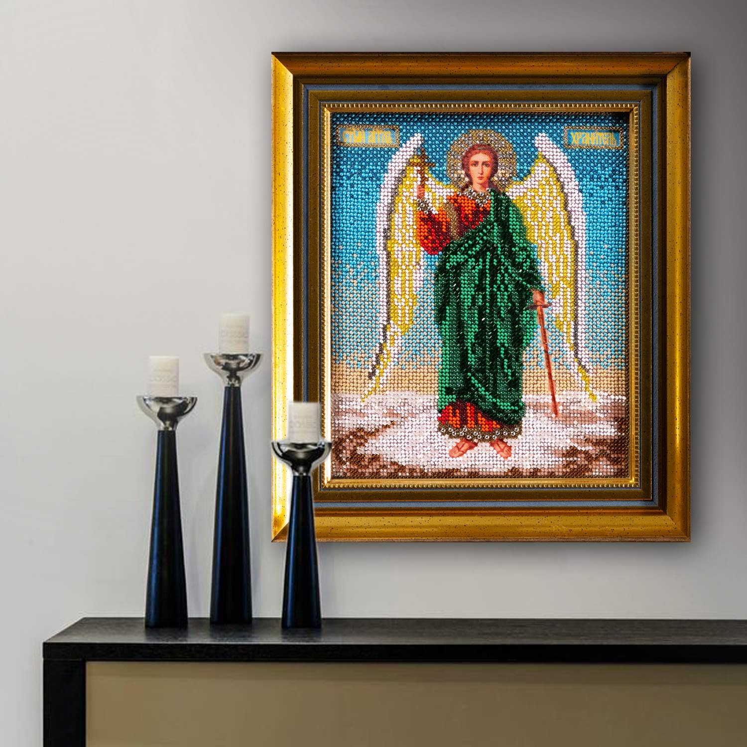 Bead Embroidery Kit DIY Icon Guardian Angel 7.1