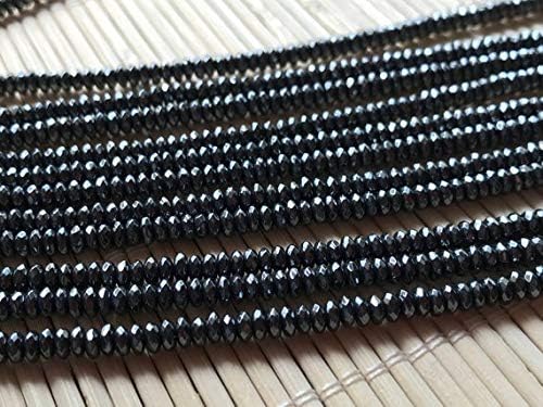 2 strand pack, hematite faceted roundel, 3mm size, quality,natural hematite beads