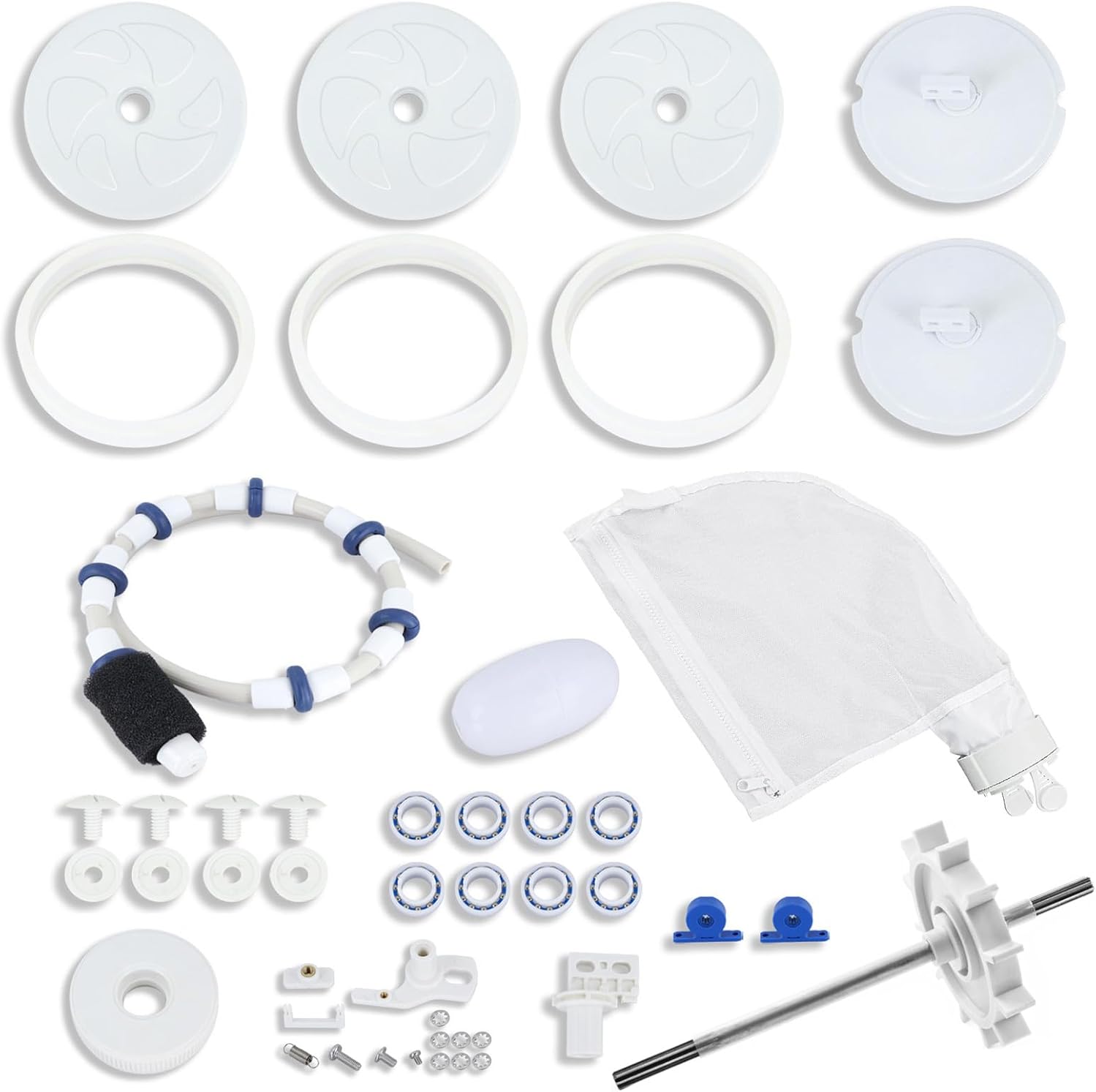 Pool Cleaner Rebuild Repair Replacement Kit for Polaris Zodiac Pool Cleaner 280 with Wheel, Tire, Drive Shaft, Turbine Bearing, All Purpoe Bag, Sweep Hose, Wheel Bearing, Tailsweep Pro