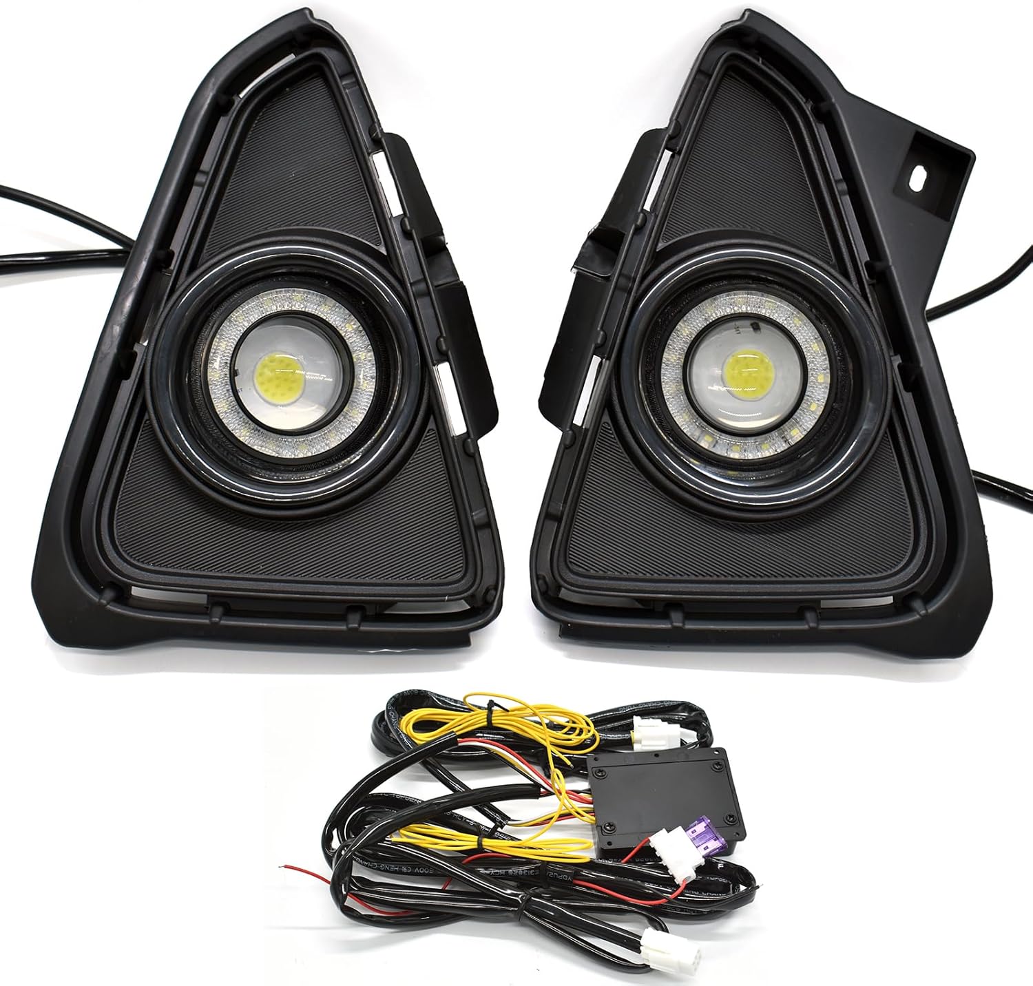 LED Fog Lights Fit for 2016-2018 Toyota RAV4 DRL with Amber Sequential Turn Signal Driving Lights Front Bumper HeadLights Accessories