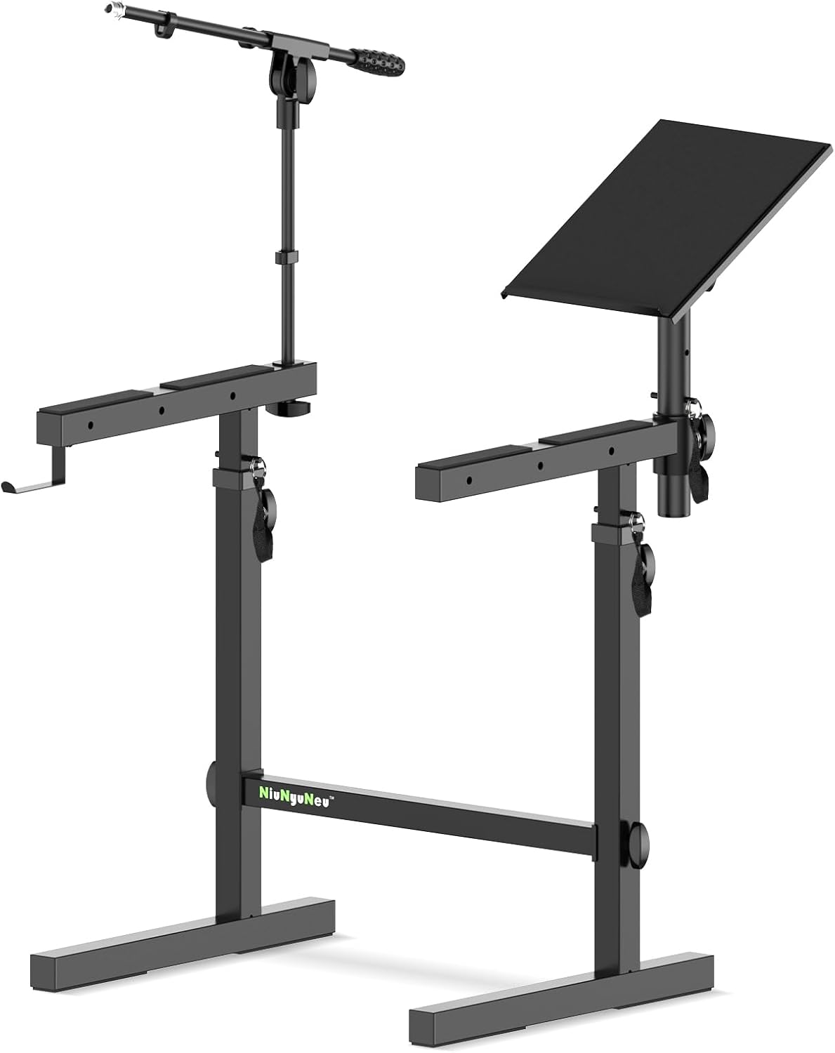 Multi-Functional Keyboard Stand Heavy Duty Piano Stand with Microphone Stand and Laptop Stand