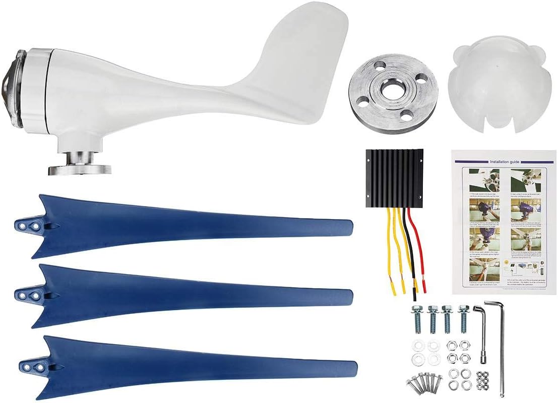 8000W Wind Turbines Generator 12V/24V 3 Blades Horizontal Wind Generator with Controller Windmill Energy Turbines Charge,12v