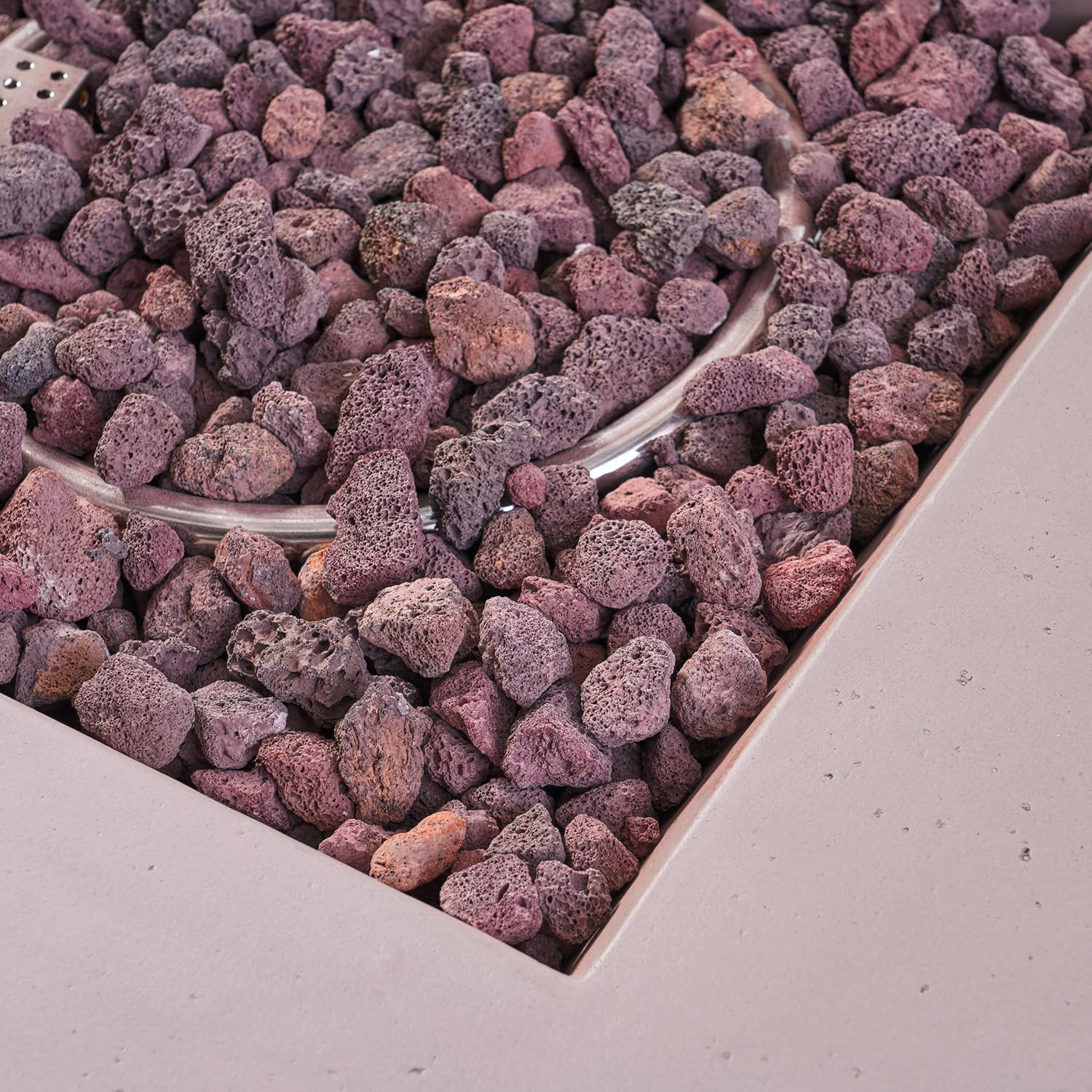 GDFStudio Outdoor 4 Piece Club Chair Set with Square Fire Pit, Dark Brown & Light Gray