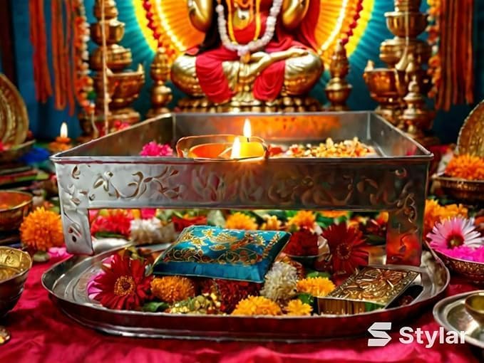 Havan Kund/Yagya Kund/Fire Pit for Wood Fuel Classic Silver Metal