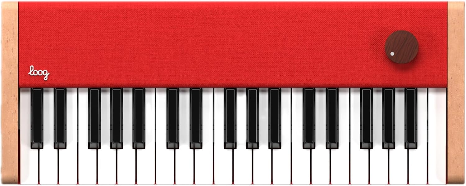 Loog digital piano - portable keyboard for beginners with musician grade sound, MIDI over USB-C rechargeable musical educational instrument