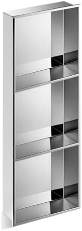 Shower Niche, Brushed Stainless Steel Shower Niche - Square Bathroom Shelf for Organizing Shampoo & Toiletries, 24