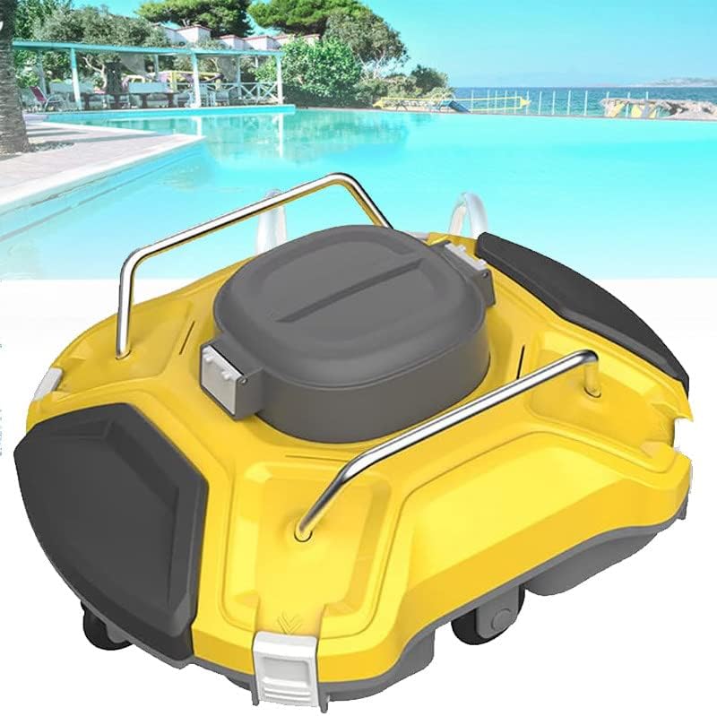Cordless Robotic Pool Cleaner, Above Ground Swimming Pools Cleaning Robot, Robotic Pool Cleaner with Massive, for Floor/Walls & Waterline, Ideal for Pools up to 85 Sq.Ft
