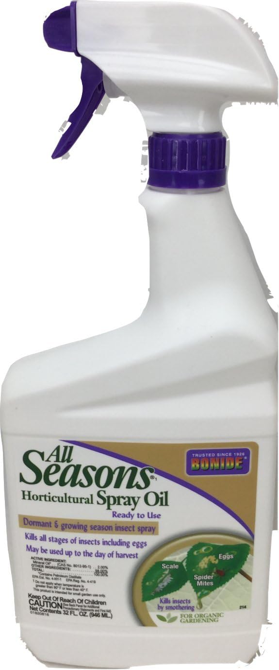 Bonide 214 All Season Horticultural & Dormant Spray Oil, Organic Gardening Disease Prevention and Insect K - Quantity 12