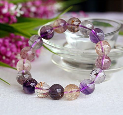 1 strands natural purple pink red mix super seven 7 bracelet round ????7, melody stone 12mm 04049
