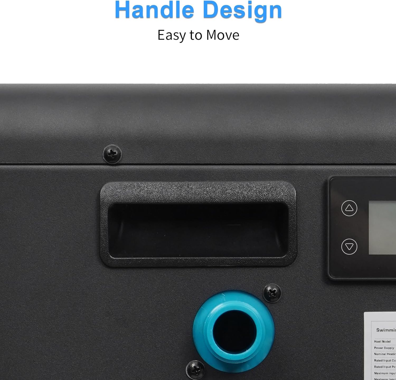 DOEL Mini Swimming Pool Heat Pump, 17100 BTU Electric Pool Heater for Above Ground Pools Heating or Cooling, Titanium Heat Exchanger, 115V 60Hz