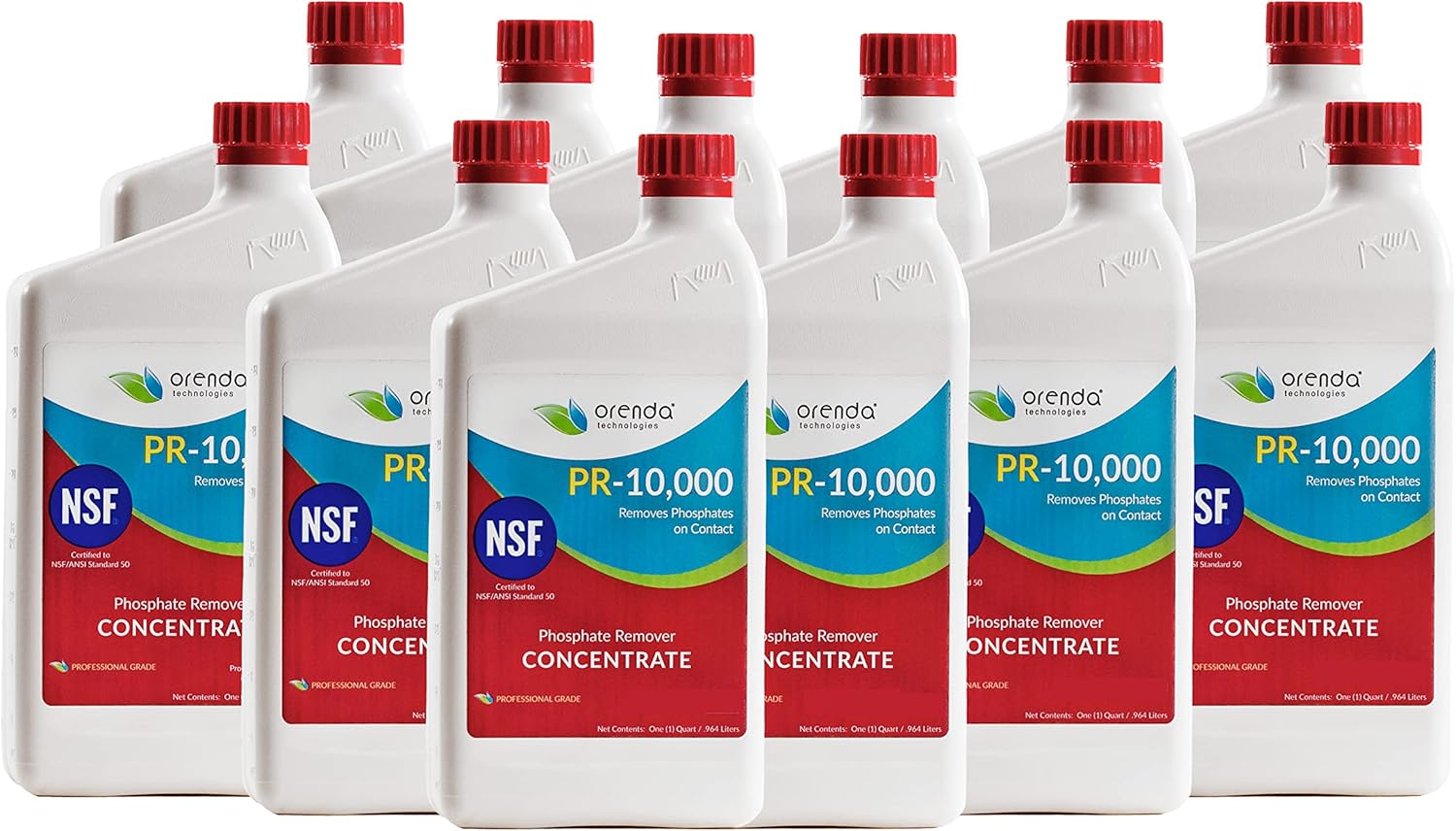 Orenda Technologies Orenda PR-10000 Phosphate Remover Concentrate for Pools 1 Quart 12 Pk ORE-50-226-12