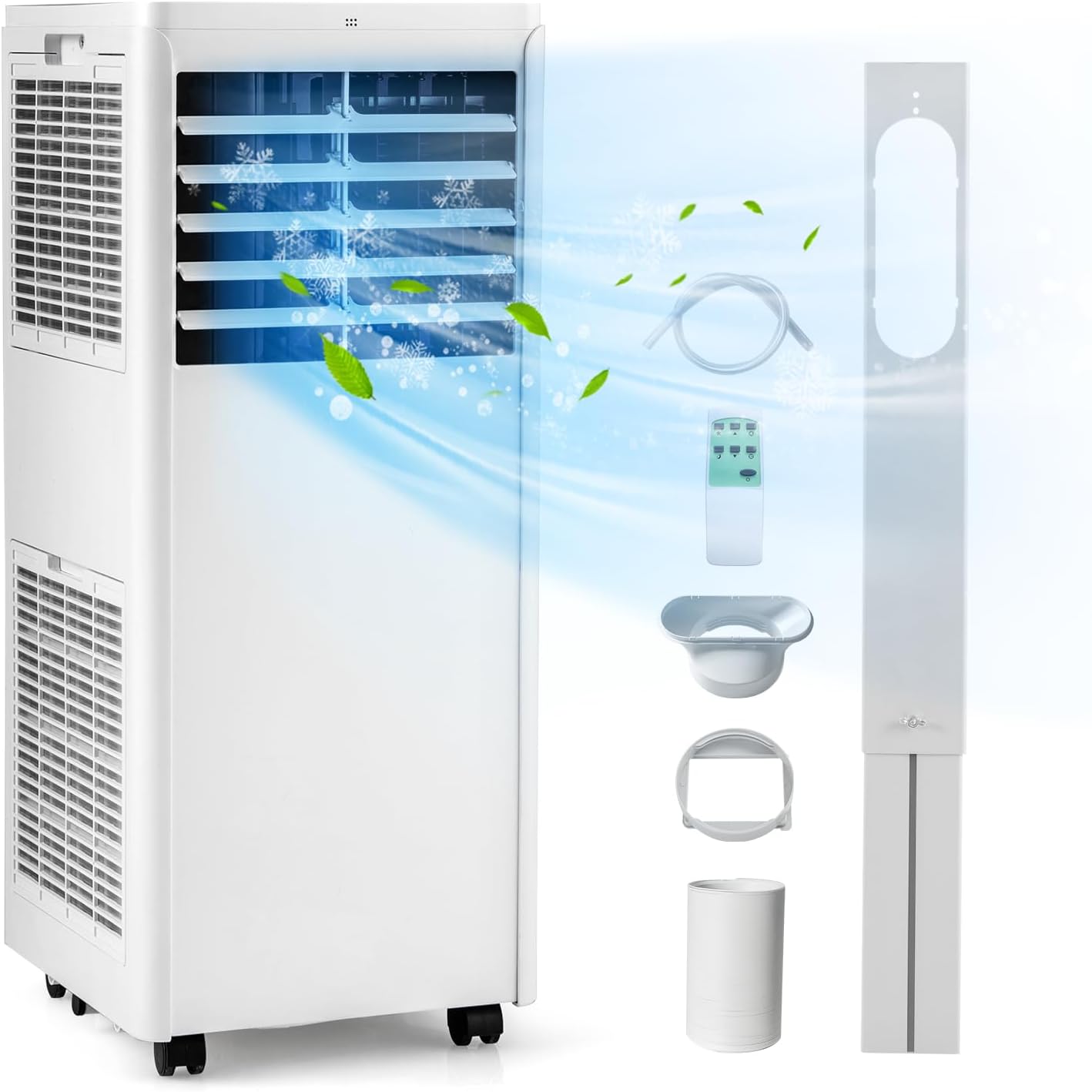 8000 BTU Portable Air Conditioner -SIMOE Portable AC Unit with Fan, cooling, Dehumidifier & Sleep Modes, cools up to 250 Sq.Ft, Air Conditioner Portable with 24H Timer & Remote Control