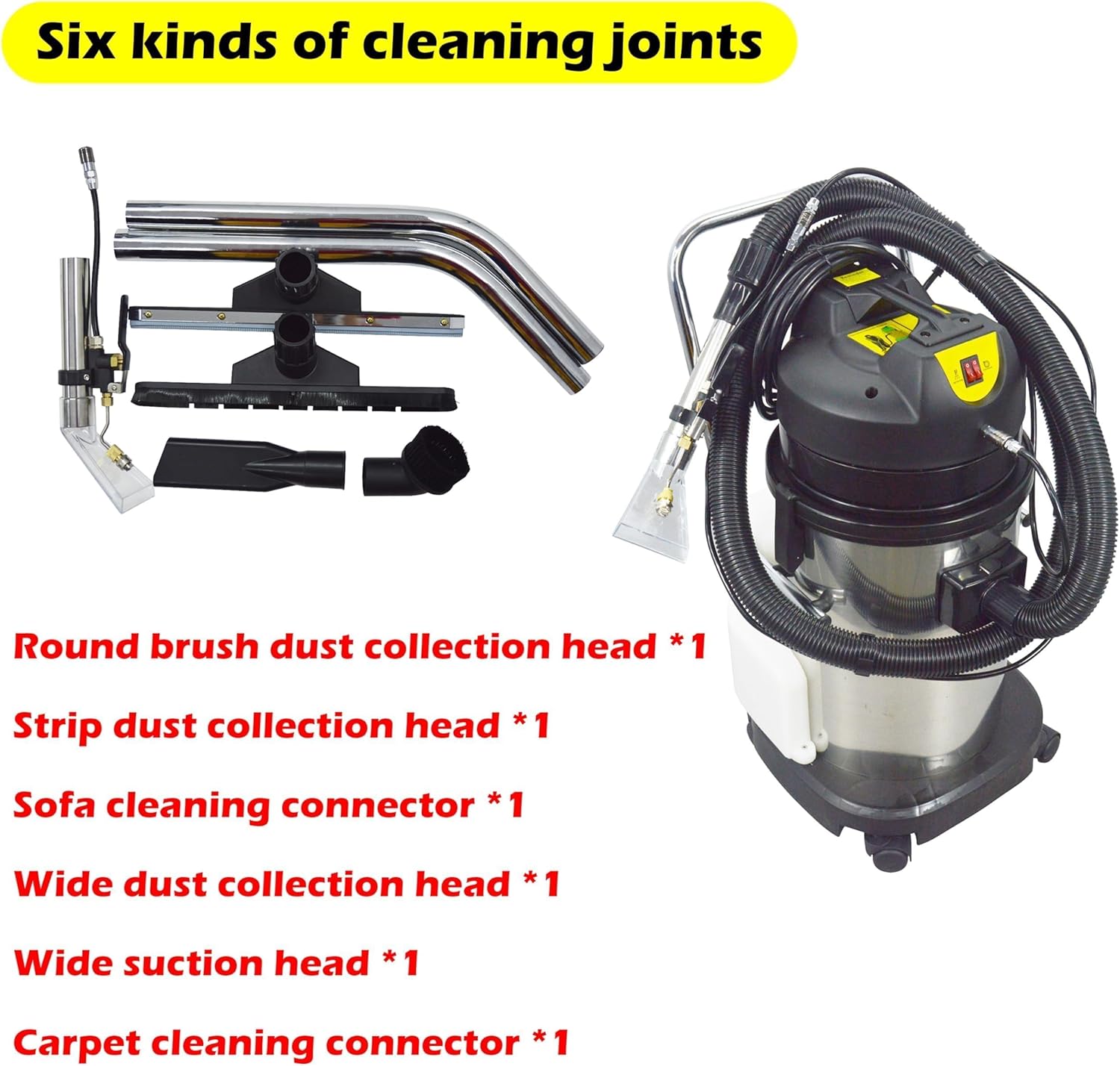 110V Carpet Extractor Machine 3 in 1 Wet Dry Vacuum Cleaner 30L Portable Carpet Cleaning Machine for Home Commercial Use 1000W