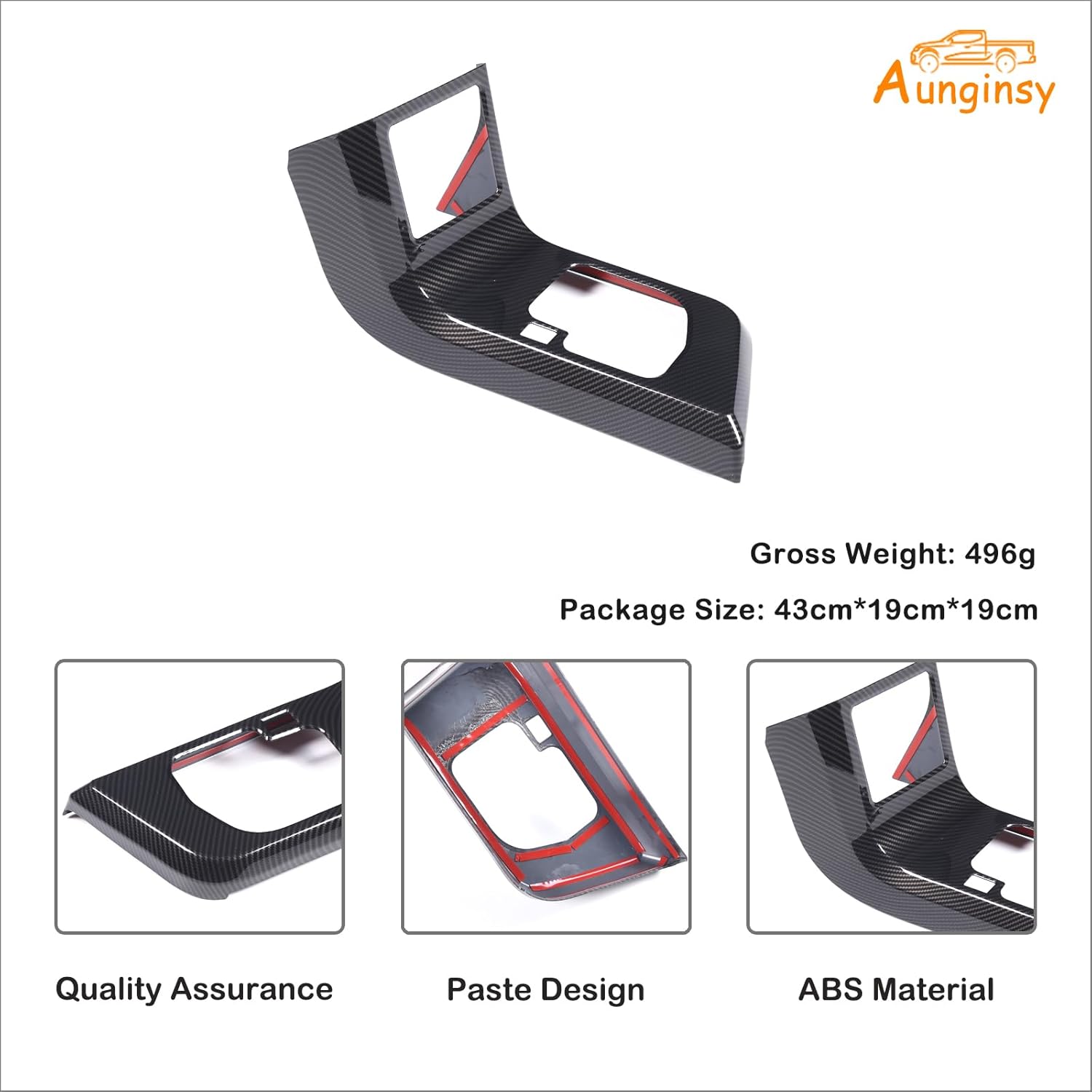 Aunginsy Car Center Console Gear Box Shift Panel Frame Trim Cover Fit Toyot@a Tundra/Sequoia 2007-2013 Car Central Control Gear Shifter Box Panel Protection Frame Decorative Cover Interior Accessories